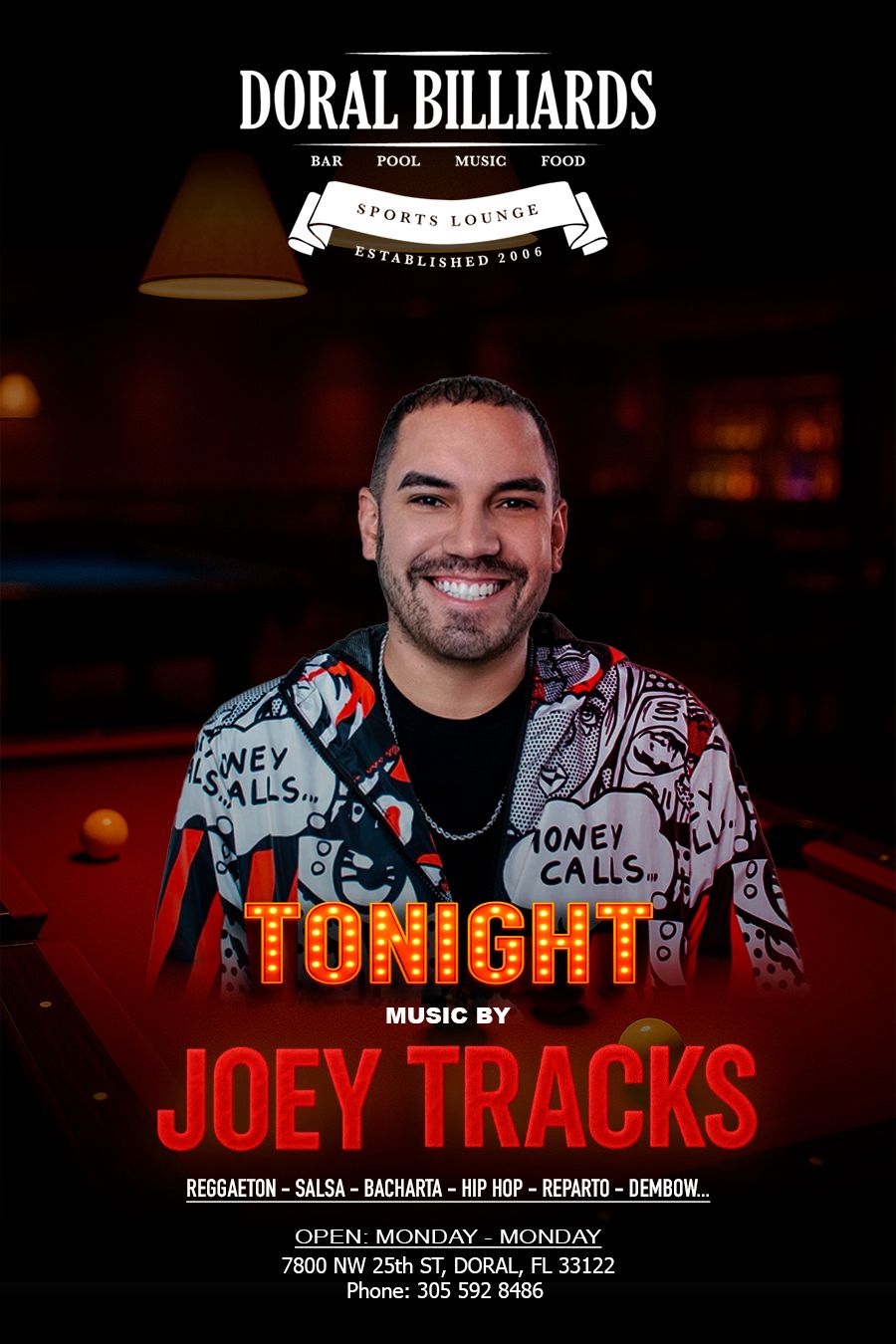 DJ at Doral Billiards
